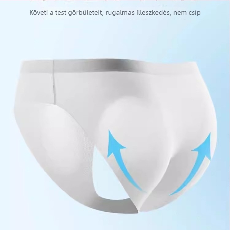 Férfi Ice Silk alsónadrág, légáteresztő, gyorsan száradó, középső derekú, nylon anyag