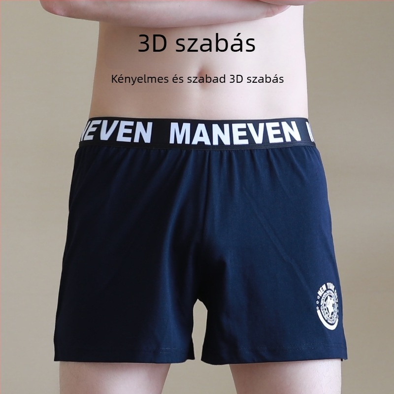 Baisna férfi 100% pamut boxeralsó, lazább szabású, tiniknek, egyszínű