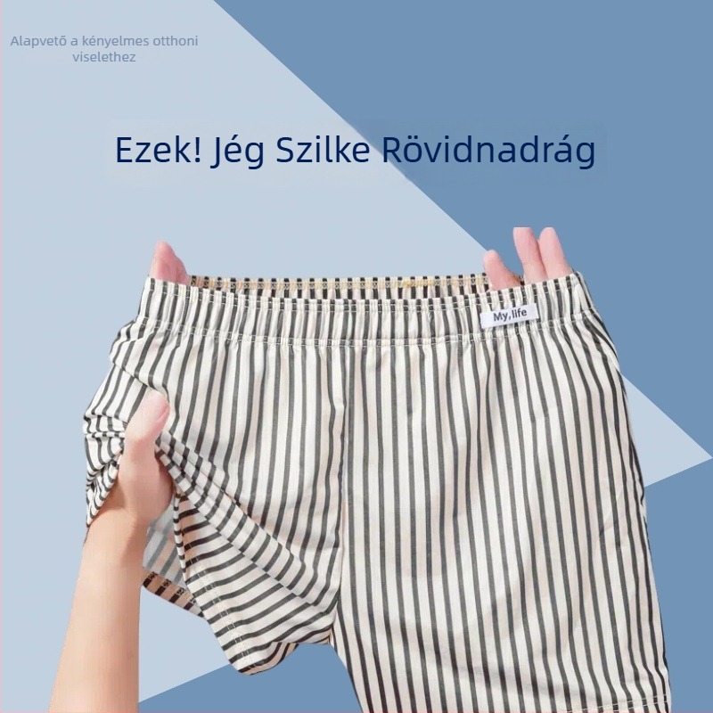 Férfi csíkos, lélegző poliészter boxer briefs – kötött anyag, gyorsan száradó, 41–50D fonal (Anyag: Poliészter; Légáteresztő; Gyors száradás; Mintázat: Csíkos; Fonal: 41–50D)