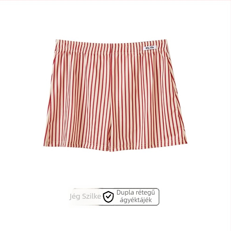 Férfi csíkos, lélegző poliészter boxer briefs – kötött anyag, gyorsan száradó, 41–50D fonal (Anyag: Poliészter; Légáteresztő; Gyors száradás; Mintázat: Csíkos; Fonal: 41–50D)