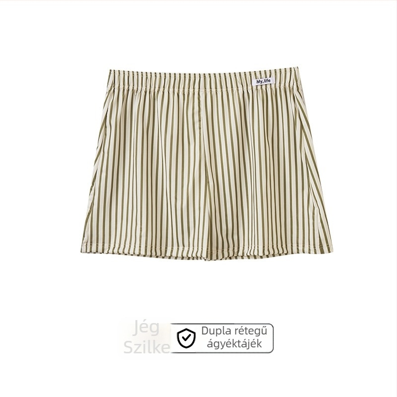 Férfi csíkos, lélegző poliészter boxer briefs – kötött anyag, gyorsan száradó, 41–50D fonal (Anyag: Poliészter; Légáteresztő; Gyors száradás; Mintázat: Csíkos; Fonal: 41–50D)