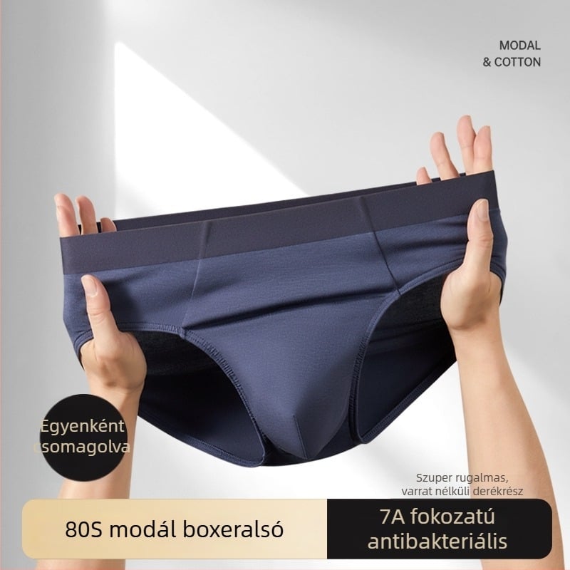 Modal férfi alsónemű, pamuttal bélelt ágyéktájon, lélegző és antibakteriális