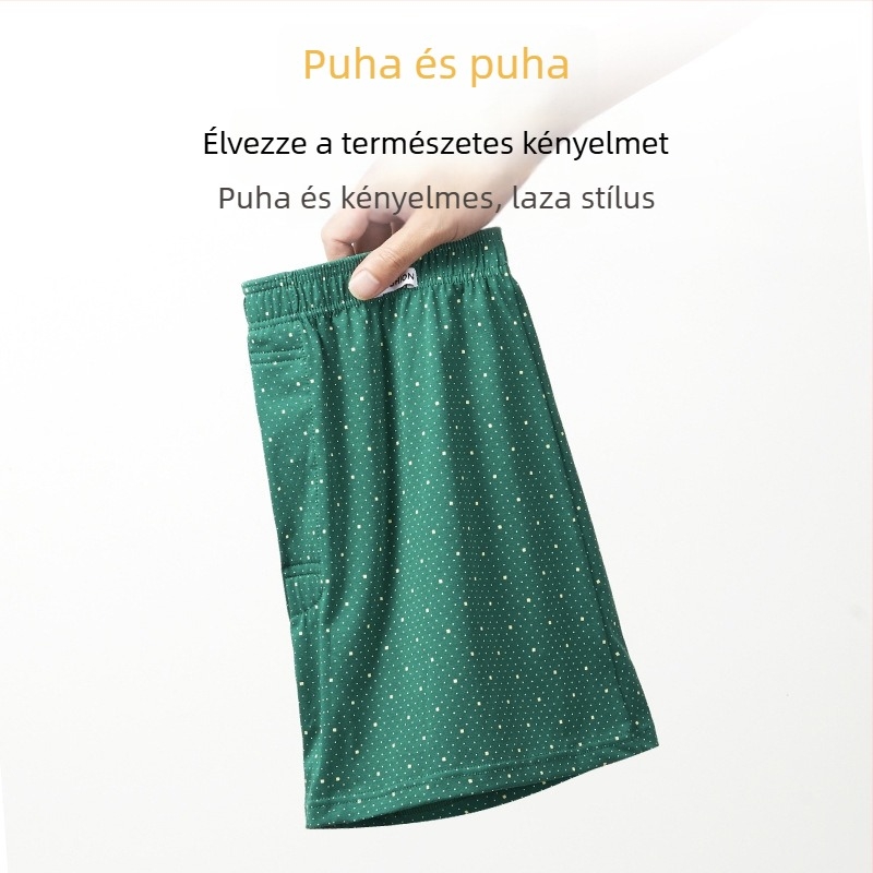 Pamutból készült, légáteresztő, laza szabású nadrág kozmikus csillag mintával, elöl nyílás a csípő környékén