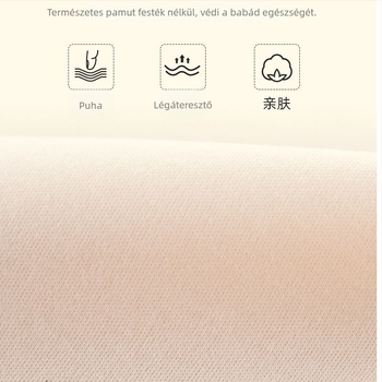 Kétrészes gyerek otthoni szett magas derékkal, 100% pamut, 200 g/m², egy rétegű, 1–3 éveseknek, derékvédő funkcióval