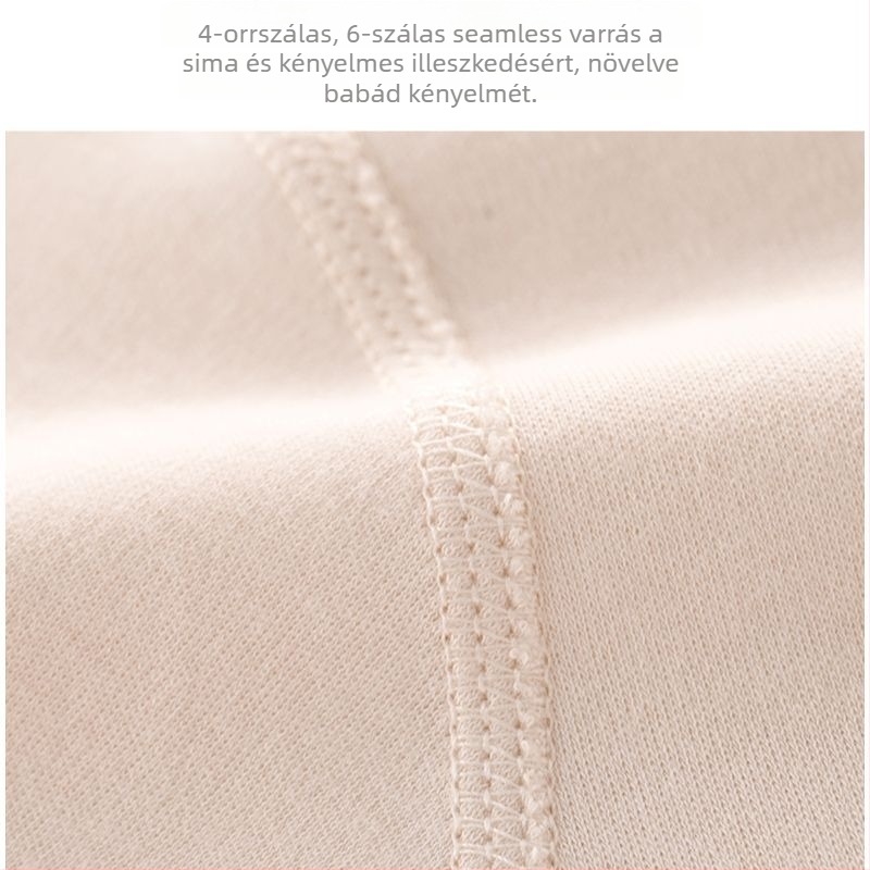 Kétrészes gyerek otthoni szett magas derékkal, 100% pamut, 200 g/m², egy rétegű, 1–3 éveseknek, derékvédő funkcióval