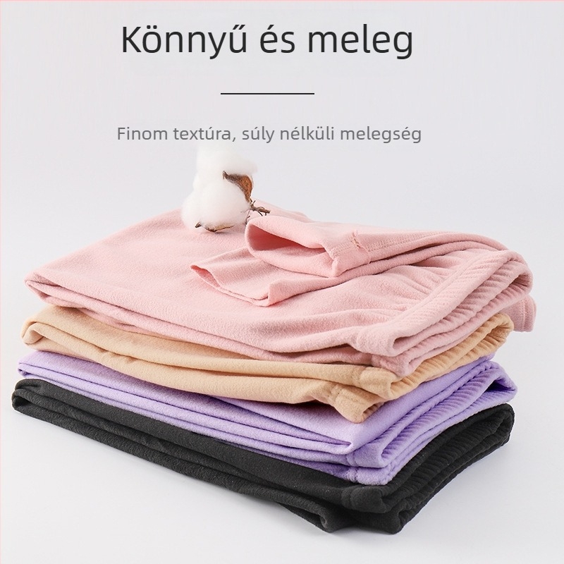 Női őszi–téli velúrhatású meleg termo alsó-ruha szett — felső és nadrág