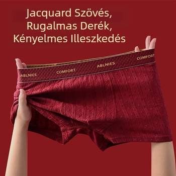 Férfi alsónemű 100% pamutból, prémium Class A pamut, Cordyceps ápolás, antibakteriális, lélegző, boxer briefs középmagasságú
