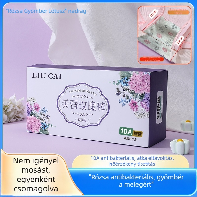 Női magas derekú antibakteriális bugyi mulberry selyem bélésével a fenék formázásához, varrás nélküli, egyszínű, ajándékdobozt tartalmazó csomagolás
