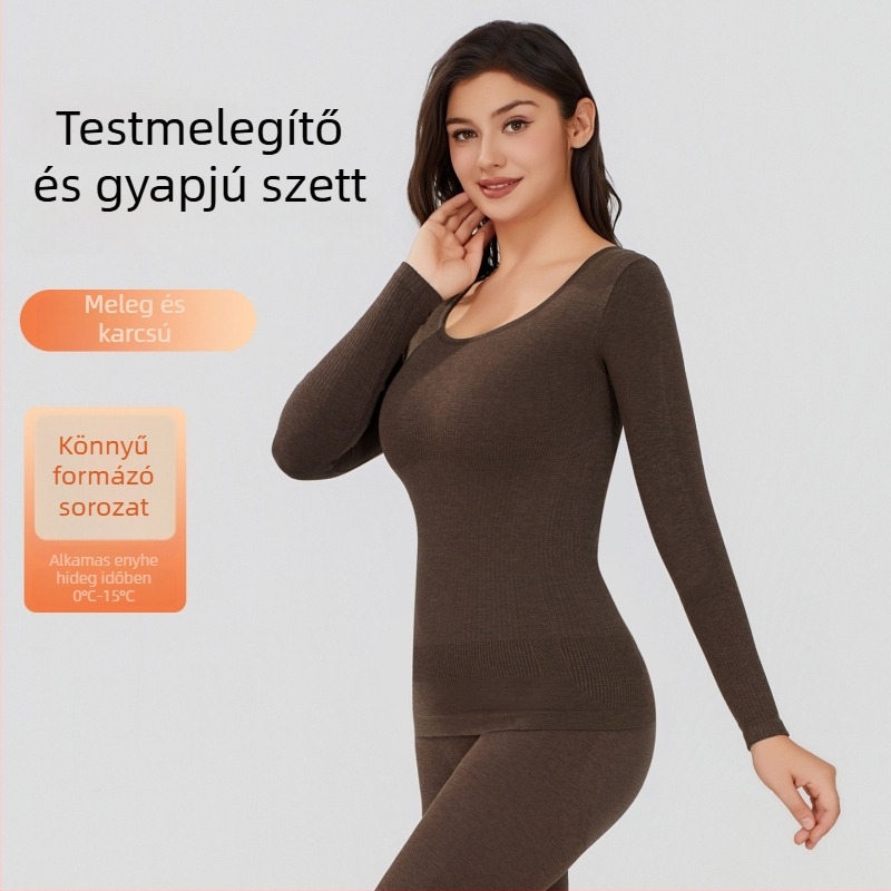 Női seamless termoszett: testalkat formázás, haskontroll, fenékemelés, meleg alapréteg nylonból