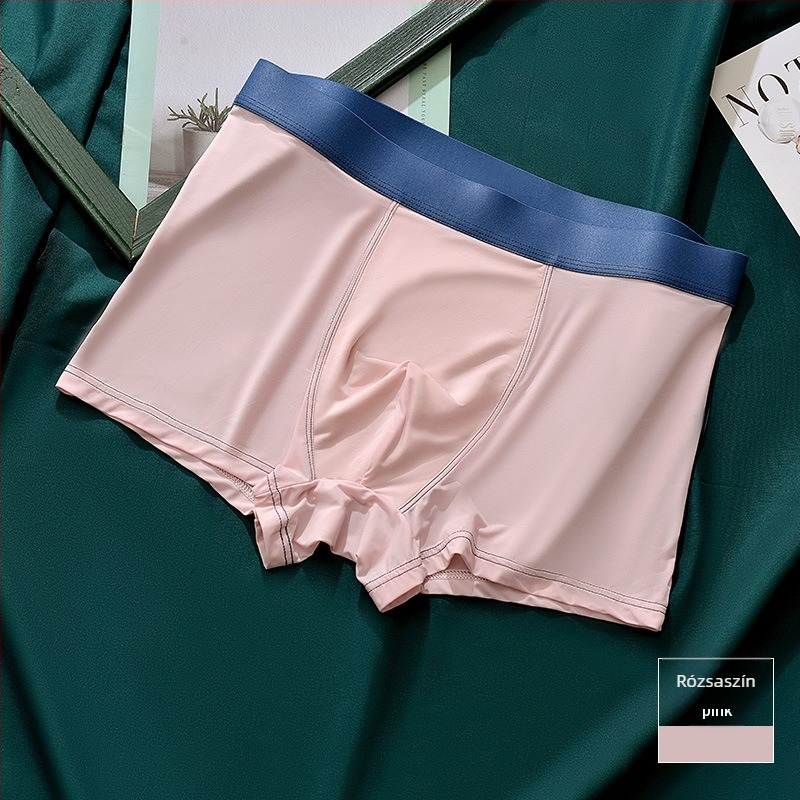 Férfi Ice Silk középmagas boxeralsó, lélegző, antibakteriális, gyorsan száradó; fő anyag: nylon 80–90%, ágyéknál viszkóz 50–70%