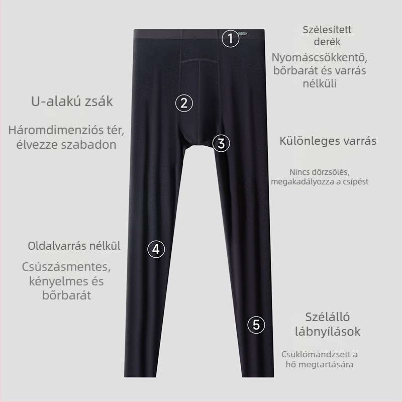 Férfiaknak készült, varrat nélküli vékony fleece termál alsónadrág, könnyű és meleg, őszi-téli 2025