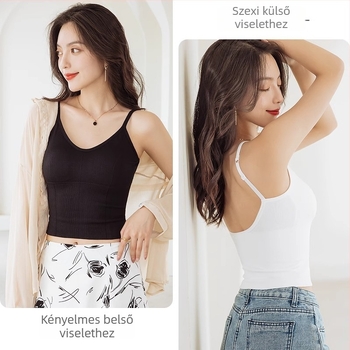 Váll nélküli melltartó U- alakú formával, beépített top camisole nőknek