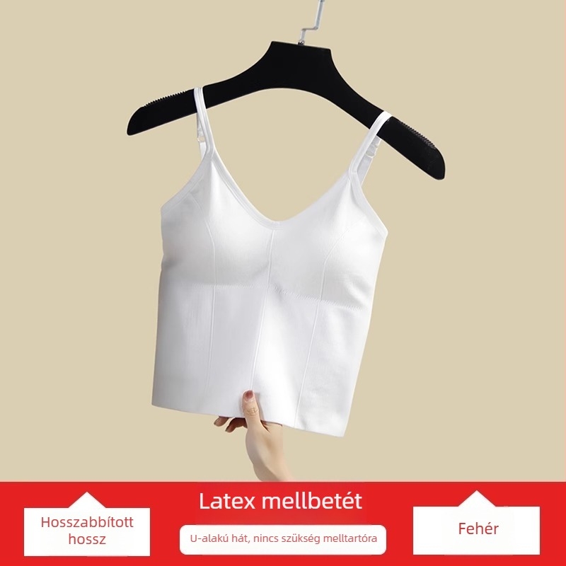Váll nélküli melltartó U- alakú formával, beépített top camisole nőknek
