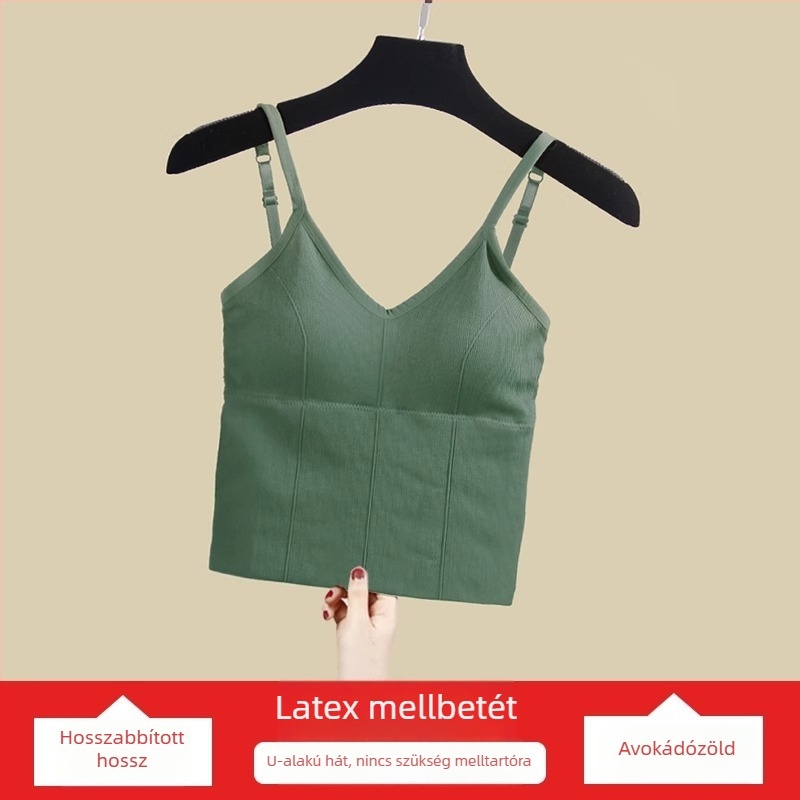 Váll nélküli melltartó U- alakú formával, beépített top camisole nőknek