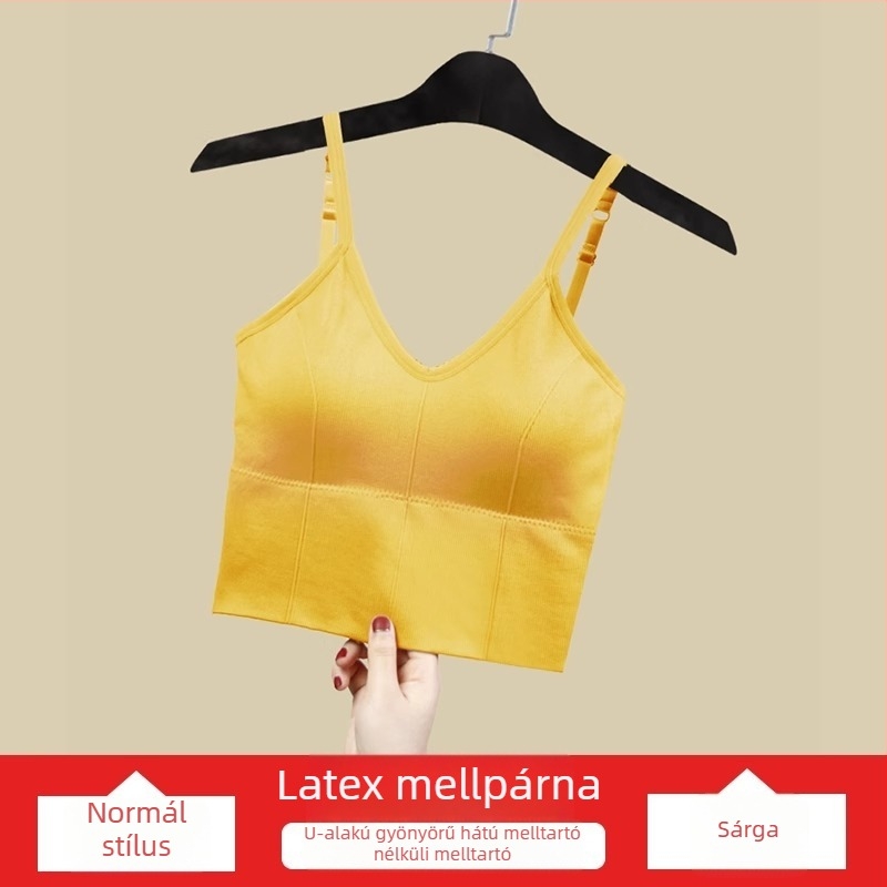 Váll nélküli melltartó U- alakú formával, beépített top camisole nőknek