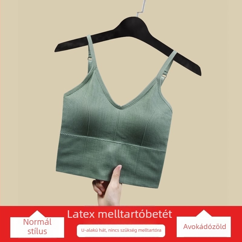 Váll nélküli melltartó U- alakú formával, beépített top camisole nőknek