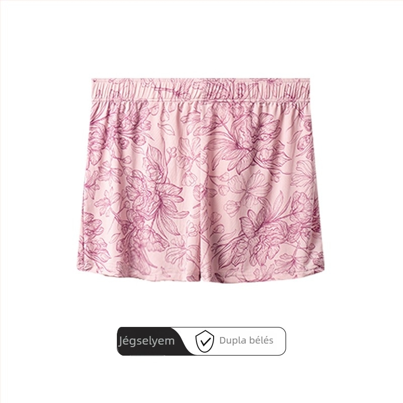 Férfi Ice Silk boxer rövidnadrág poliészterből, nedvszívó és lélegző, viszkóz bélés, középmagas derékvonal, virágos mintázat