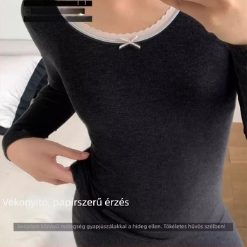 Női melegítő gyapjú-velúr anyagból, karcsú fazon, meleg alapréteg felső és nadrág őszre