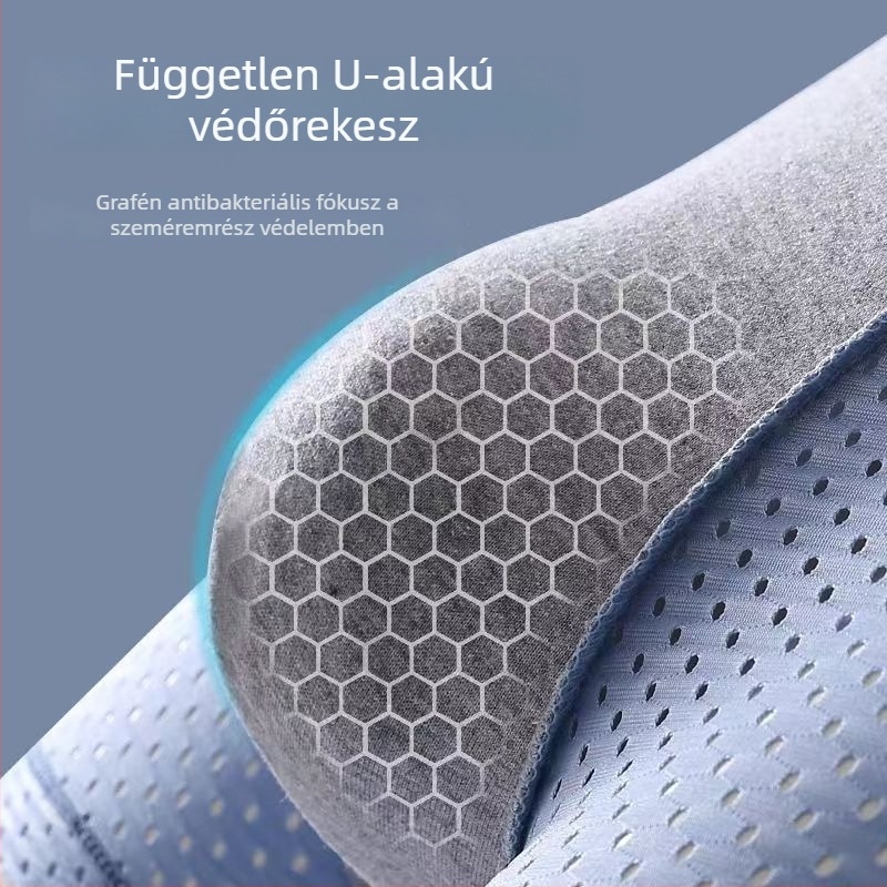 Férfi Ice Silk boxeralsó hálószerkezetű, lélegző és antibakteriális; fő anyag: poliészter 95–100%, ágyékvál belső réteg: regenerált cellulóz rost 95–100%