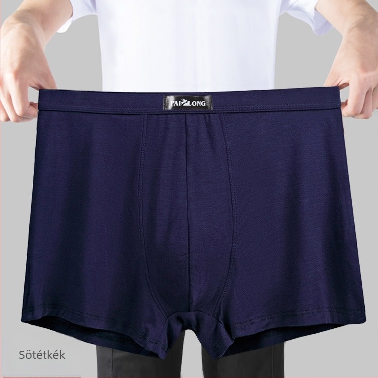Magas derékú, laza szabású férfi modal boxeralsó, plusz méret, antibakteriális
