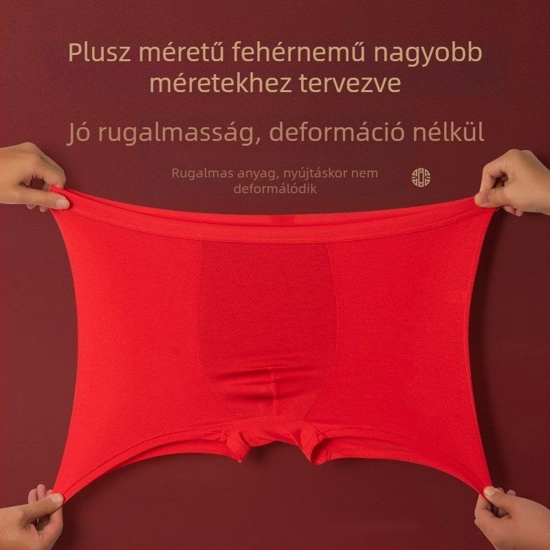 Magas derékú, laza szabású férfi modal boxeralsó, plusz méret, antibakteriális