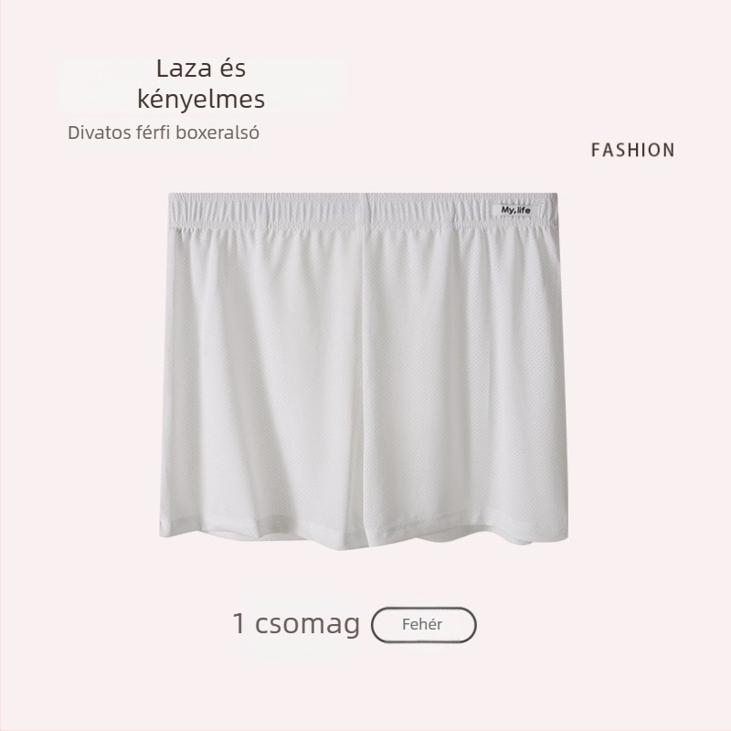Férfi Ice Silk boxerek, lazán, lélegző hálószövésű rövidnadrág, Aro márka
