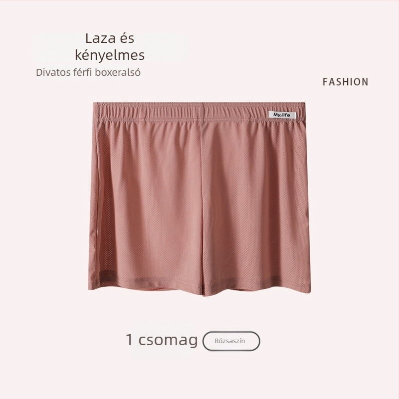Férfi Ice Silk boxerek, lazán, lélegző hálószövésű rövidnadrág, Aro márka