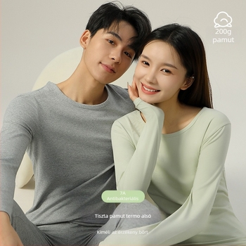 7A antibakteriális pamut vékony alapréteg felső és alsó készlet férfiak és nők számára