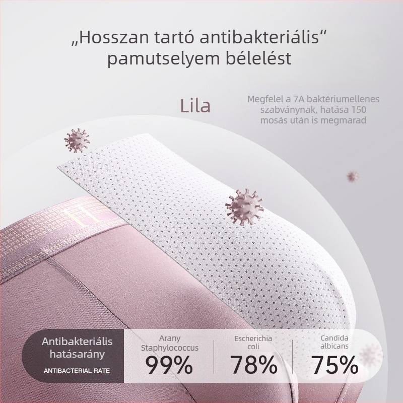 Férfi pamut boxer rövidnadrág, plusz méret, laza szabás, légáteresztő, egyszínű