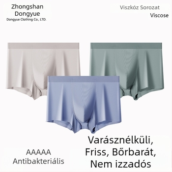Férfi seamless boxeralsó, antibakteriális, középmagas derekú, gyorsan száradó és lélegző, minden évszakban megfelelő.