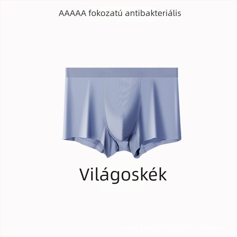 Férfi seamless boxeralsó, antibakteriális, középmagas derekú, gyorsan száradó és lélegző, minden évszakban megfelelő.