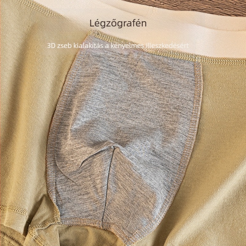 Férfi pamut boxeralsó középmagas derékkal, légáteresztő jacquard szövés, 95% pamut