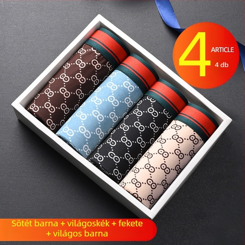 Férfi boxeralsó, lélegző poliészter, fő anyag 95–100%, középmagas deréksz, ágyék bélés viszkóz