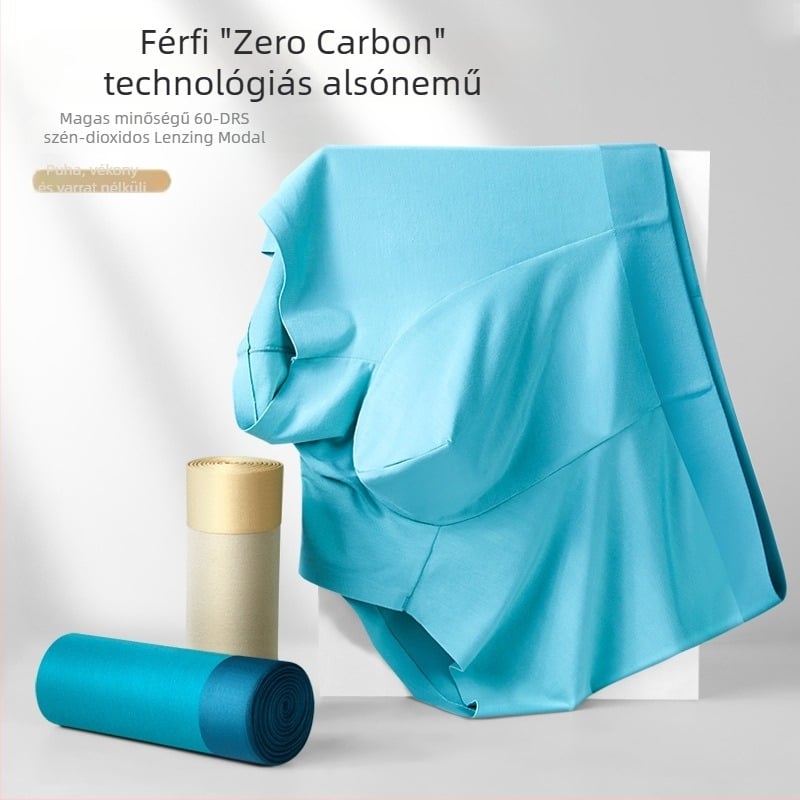 Férfi seamless antibakteriális modal boxer brief, kényelmes és lélegző, középmagasságú derekú, pamutszegéllyel a szemérem tájékán