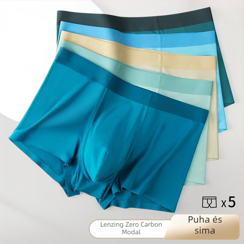 Férfi seamless antibakteriális modal boxer brief, kényelmes és lélegző, középmagasságú derekú, pamutszegéllyel a szemérem tájékán