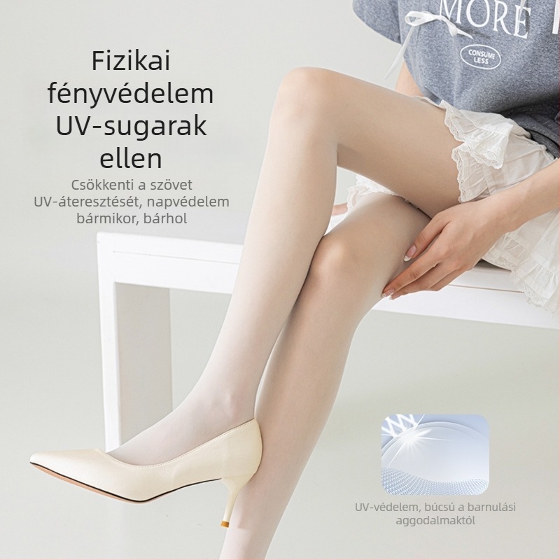 Női mentás színű nylon harisnya, lélegző, anti-szálhúzás, UV védelem, ultra vékony 5D