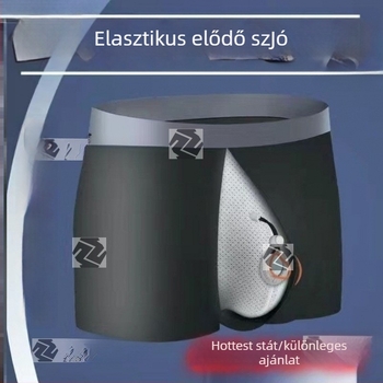 Férfi pamutból készült, légáteresztő alsónemű középmagas derekú, mintázat 3435841, csípő alatti rész pamutbélésű