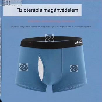 Férfi pamutból készült, légáteresztő alsónemű középmagas derekú, mintázat 3435841, csípő alatti rész pamutbélésű