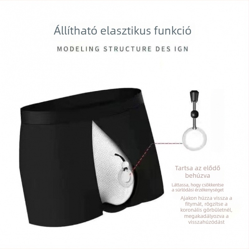 Férfi pamutból készült, légáteresztő alsónemű középmagas derekú, mintázat 3435841, csípő alatti rész pamutbélésű