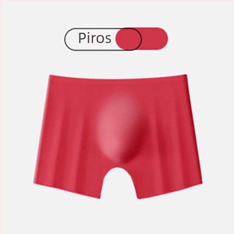 Férfi Ice Silk boxer, nyom nélküli kivitel, gyorsan száradó, középmagas derekú, 95% nylon és 100% pamut az ágyéknál