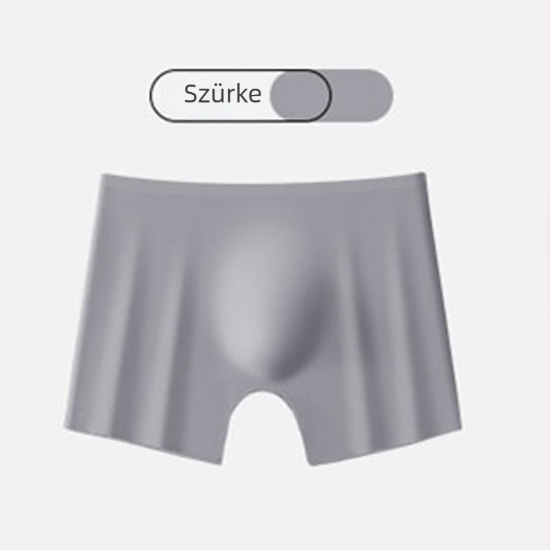 Férfi Ice Silk boxer, nyom nélküli kivitel, gyorsan száradó, középmagas derekú, 95% nylon és 100% pamut az ágyéknál