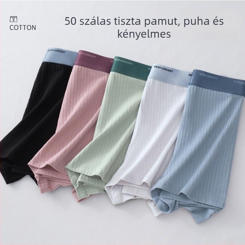 Plusz méretű pamut férfi boxeralsó, magas derekú, szellős, lélegző, sportos