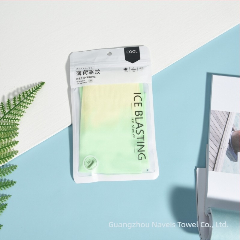 Nyári kültéri napvédő ujjvédők – Ice Silk mintával, vékony, lélegző, gradient színű, hüvelykujjhoz nyílással, testreszabható, ideális úszáshoz, kerékpározáshoz és horgászathoz