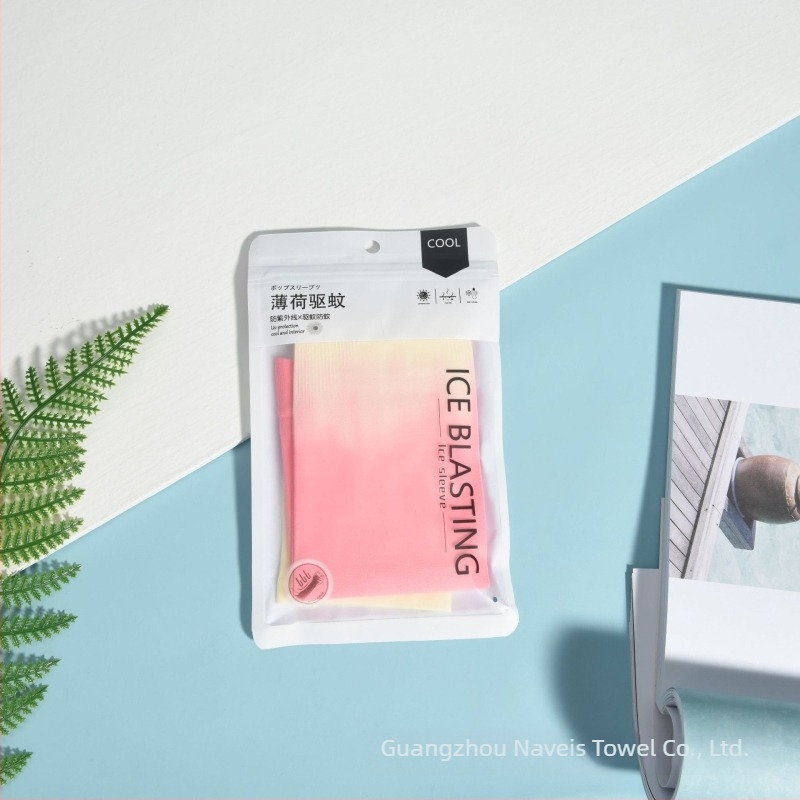 Nyári kültéri napvédő ujjvédők – Ice Silk mintával, vékony, lélegző, gradient színű, hüvelykujjhoz nyílással, testreszabható, ideális úszáshoz, kerékpározáshoz és horgászathoz