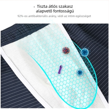 Mauber Férfi nylon boxeralsó, magas derék, gyorsan száradó és lélegző, kötött anyag, egyszínű, pamut bélés
