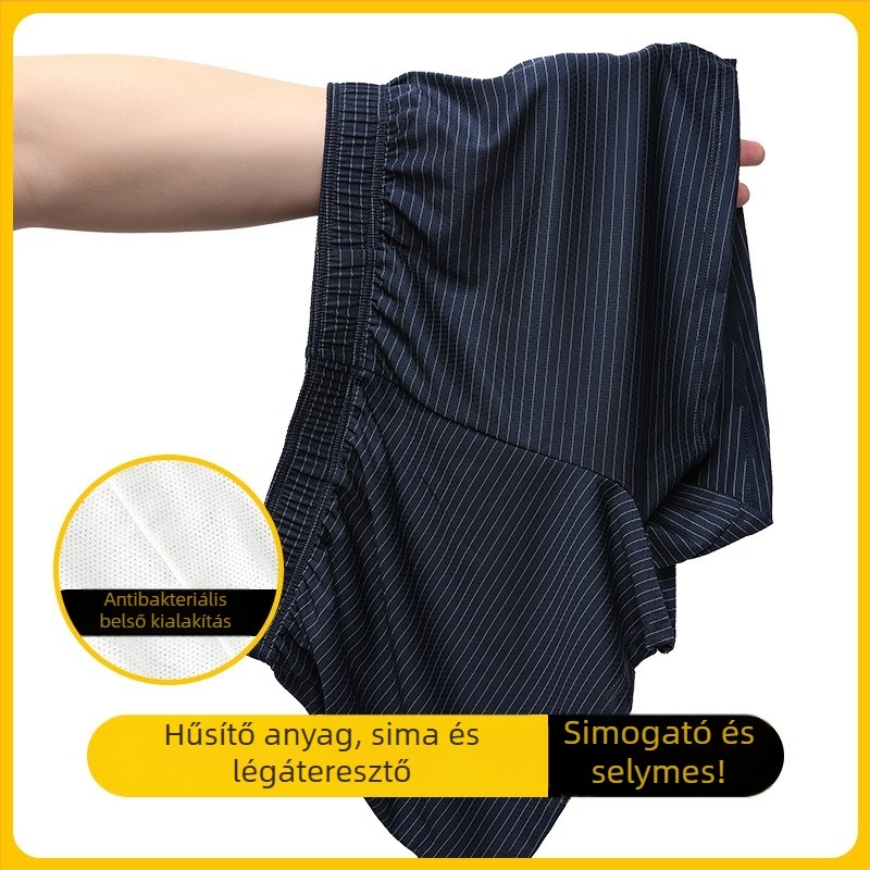 Mauber Férfi nylon boxeralsó, magas derék, gyorsan száradó és lélegző, kötött anyag, egyszínű, pamut bélés