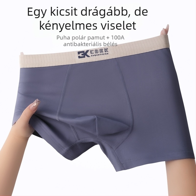 Férfi antibakteriális tiszta pamut alsónemű, lélegző (40s anyag, kötött szövet, pamut bélés)