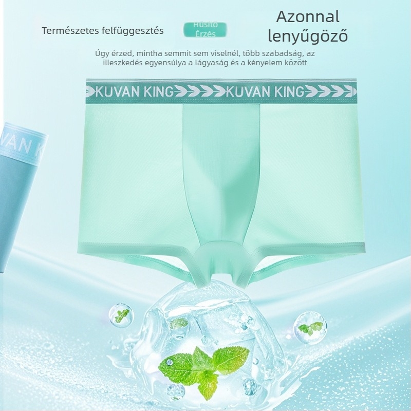 Férfi Ice Silk alsó, antibakteriális, gyorsan száradó, lélegző, poliészter