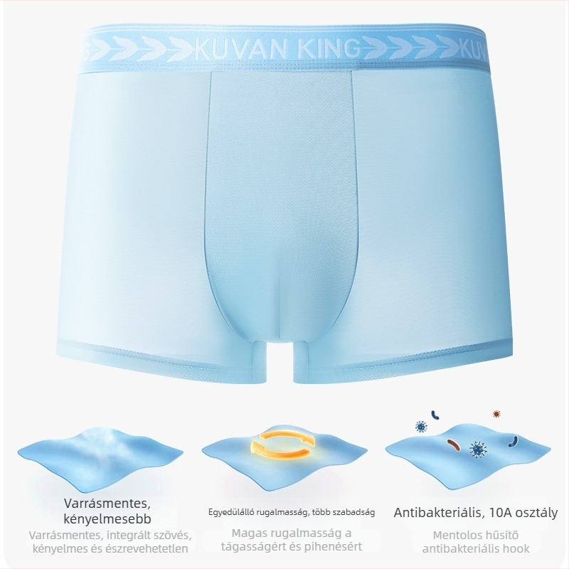 Férfi Ice Silk alsó, antibakteriális, gyorsan száradó, lélegző, poliészter
