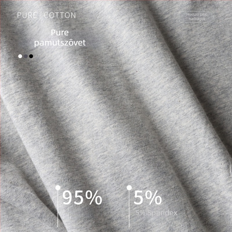 Férfi pamut hosszú lábú boxeralsó, magas derekú, 90–95% pamut, lélegző